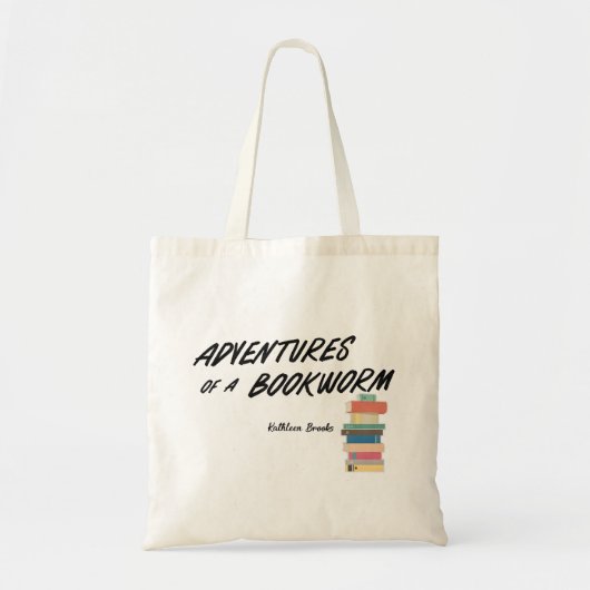 Tote Bag Aventures d'un ver de livre (Devant)