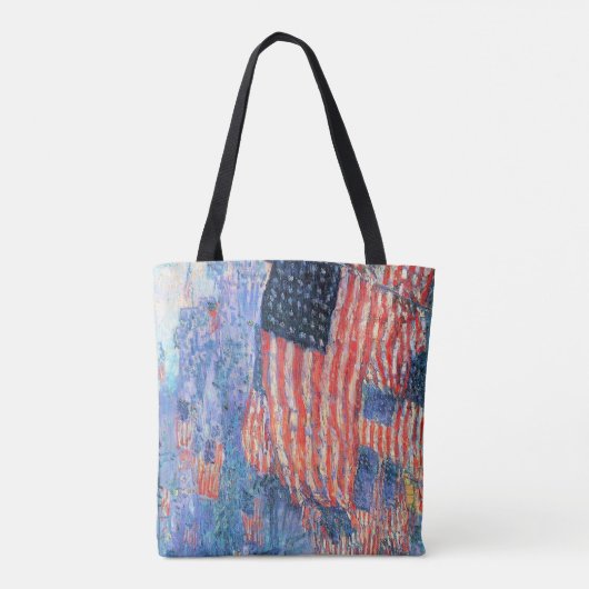 Tote Bag Avenue dans la pluie par Frederick Childe Hassam (Dos)