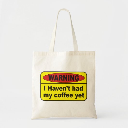 Tote Bag Avertissement - café (Devant)