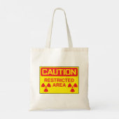 Tote Bag Avertissement de danger de rayonnement dans les zo (Dos)