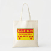 Tote Bag Avertissement de danger de rayonnement dans les zo (Devant)