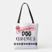 Tote Bag Avertissement du chien observé (Dos)