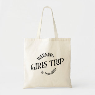 Tote Bag Avertissement Filles Voyage En Cours