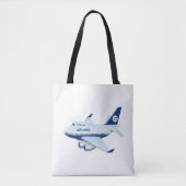 Tote Bag Avion de dessin (Devant)