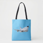 Tote Bag Avion de dessin (Devant)