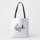 Tote Bag Avion rétro de dessin (Devant)