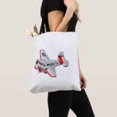 Tote Bag Avion rétro de dessin (De près)
