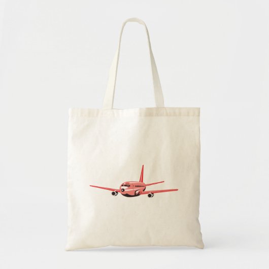 Tote Bag Avion rose (Devant)