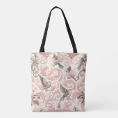 Tote Bag Avion victorien : un jardin pastel rose (Dos)