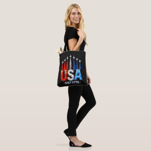 Tote Bag Avions de chasse du 4 juillet Usa Patriotique