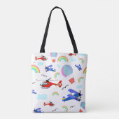 Tote Bag Avions, hélicoptères et ballons (Dos)
