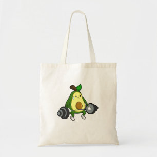 Tote Bag Avocado à Fitness avec Barbell