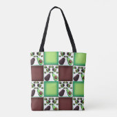 Tote Bag Avocado Grid Delight (Dos)
