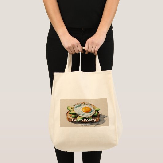 Tote Bag Avocado & Oeuf Toast Gusto Poésie (Devant (produit))