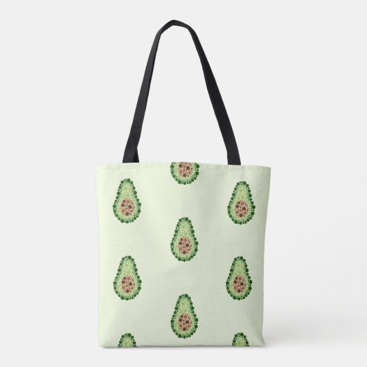 Tote Bag Avocado par points (Dos)