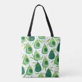 Tote Bag Avocado, timbre texturé, motif transparent. (Dos)
