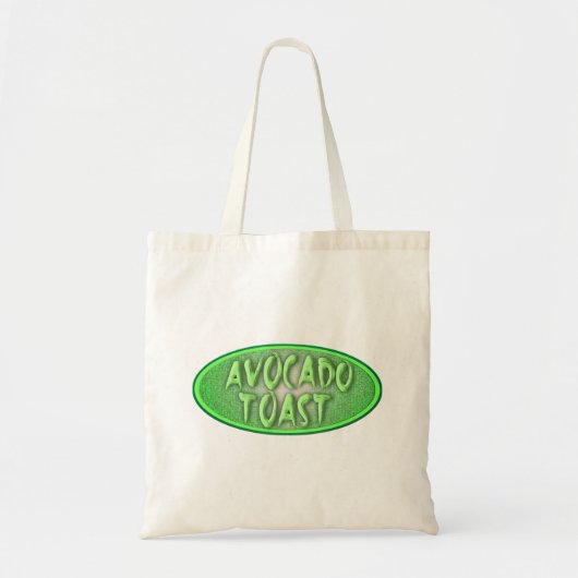 Tote Bag Avocado Toast Love Retro Decal Style amusant (Devant)