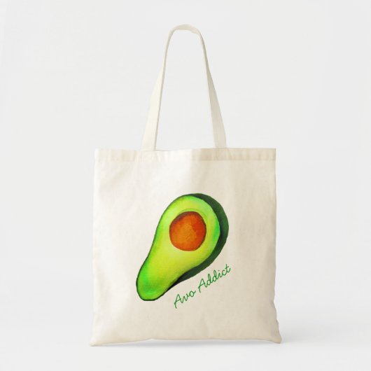 Tote Bag Avocat vert addict art mignon (Devant)