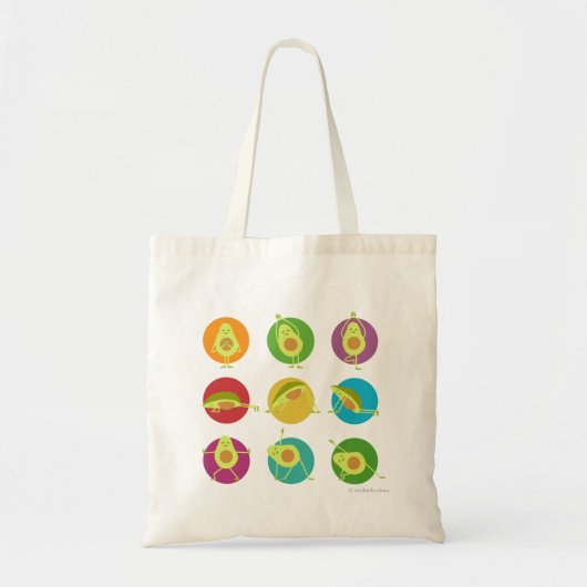 Tote Bag Avocats faisant le yoga (Devant)