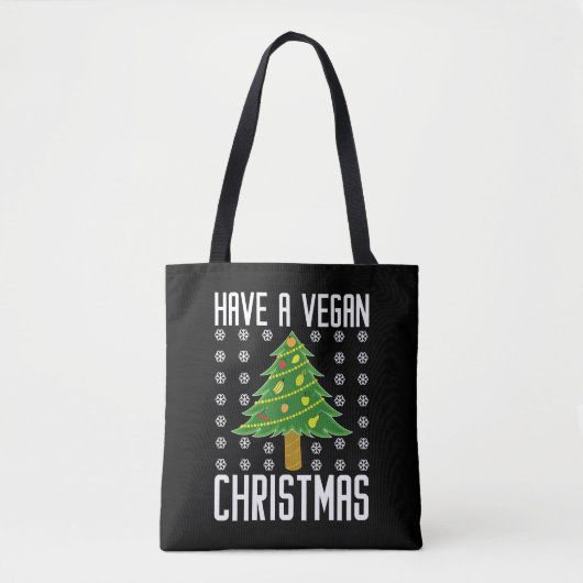 Tote Bag avoir des noël végétalien (Devant)