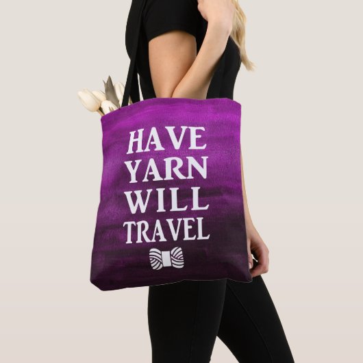 Tote Bag Avoir Le Fil Voyage ・ Aquarelle Violette Texture (De près)