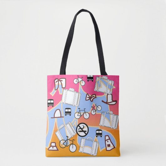 Tote Bag Avoir Suitcase Will Travel Shopping (Devant)