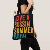 Tote Bag Avoir Un Bussin Été Bruh Retro Enseignant Dernière (De près)