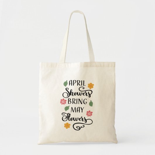 Tote Bag Avril Douche Apporter Mai Fleurs Printemps (Devant)