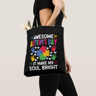 Tote Bag Awesome Autism's Day Ça rend mon âme brillante Coe