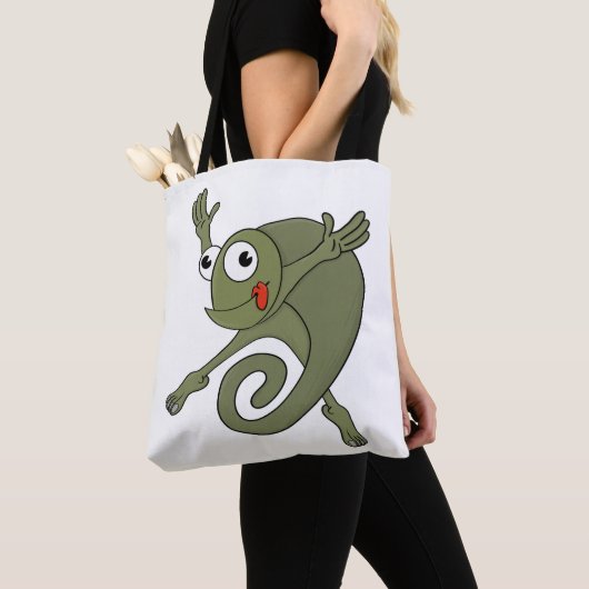 Tote Bag Awesome Chameleon (De près)