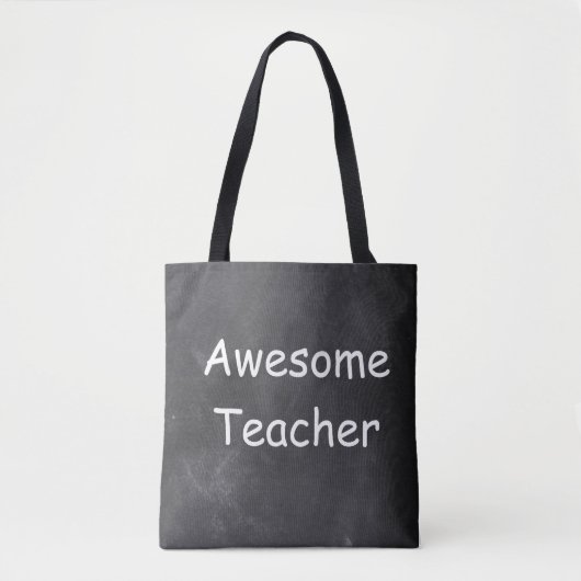 Tote Bag Awesome enseignant Chalkboard Design Idée cadeau (Devant)