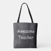 Tote Bag Awesome enseignant Chalkboard Design Idée cadeau (Dos)