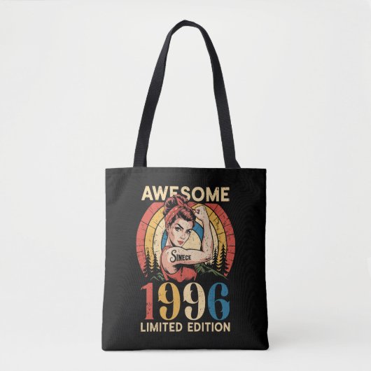 Tote Bag Awesome Since 1996 Retro 30th Women's Birthday (Devant)