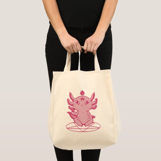 Tote Bag Axolotl Baphomet Pagan (Devant (produit))