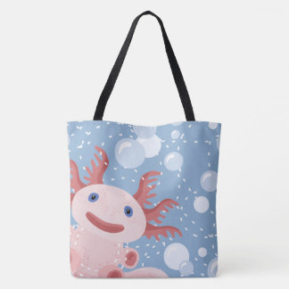Tote Bag Axolotl et la conception audacieuse de vecteur de