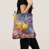 Tote Bag Axolotl Jaune (De près)