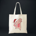 Tote Bag Axolotl Merry Christmas Winter Animals Axolotls Ad<br><div class="desc">L'axolotl pour Noël avec des lumières de fées. Animaux amusants avec des cadeaux et de la neige pour les vacances. Aussi drôle pour Noël en juillet. Les Axolotls sont des animaux mignons et parfaits pour Noël.</div>