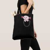 Tote Bag Axolotls Axolotl Dans Une Poche Kawaii (De près)