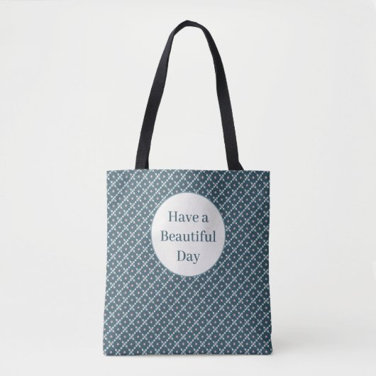 Tote Bag Ayez un Beau Motif Carré Day Pearl (Devant)