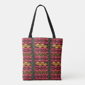 Tote Bag Aztec africain rouge (Dos)