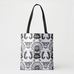 Tote Bag Aztec Art - Motif Lizard