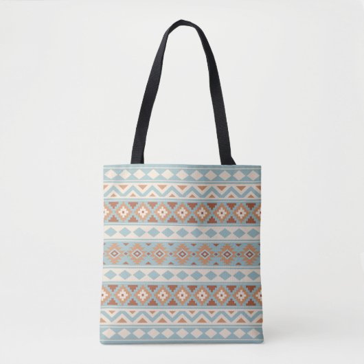 Tote Bag Aztec Essence Ptn IIIb Blue Cream Terracottas (Devant)