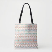 Tote Bag Aztec Formes Motif rouille crème Turquoise (Devant)