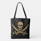 Tote Bag Aztec Gold Crâne et cutlass Pirate Calico Jack (Dos)