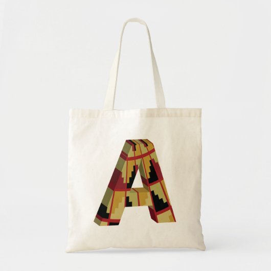 Tote Bag Aztec Navajo Pattern Letter A (Devant)