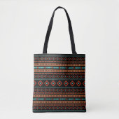 Tote Bag Aztec Rusts Turquoise Noir Motifs mélangés Motif (Devant)