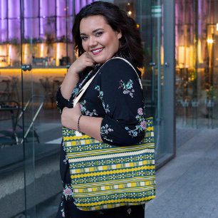 Tote Bag Aztèque jaune