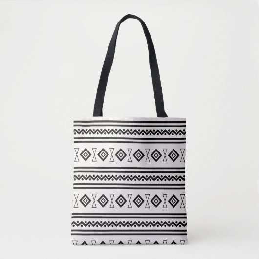 Tote Bag Aztèque noir et blanc (Devant)