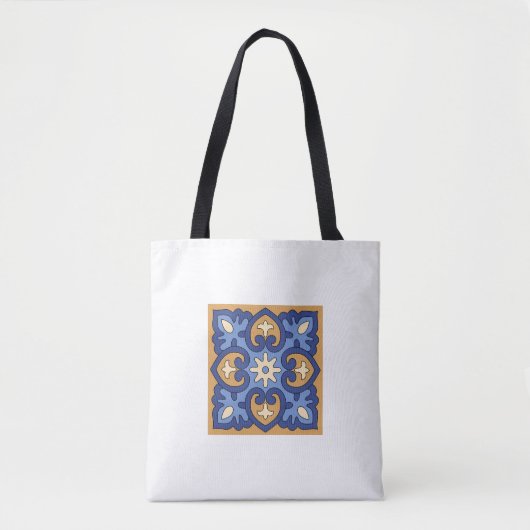 Tote Bag Azure Bloom Handbag (Devant)