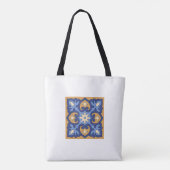 Tote Bag Azure Bloom Handbag (Dos)